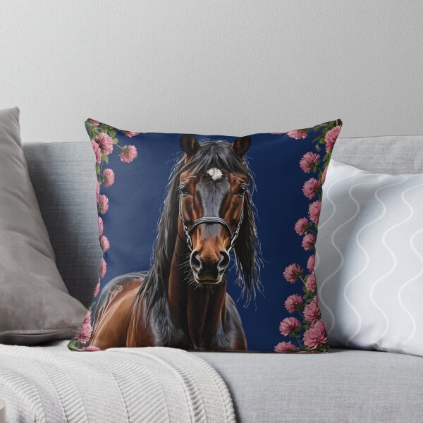 Item preview, A Morgan Horse Surrounded By Red Clover Flowers designed and sold by taiche.