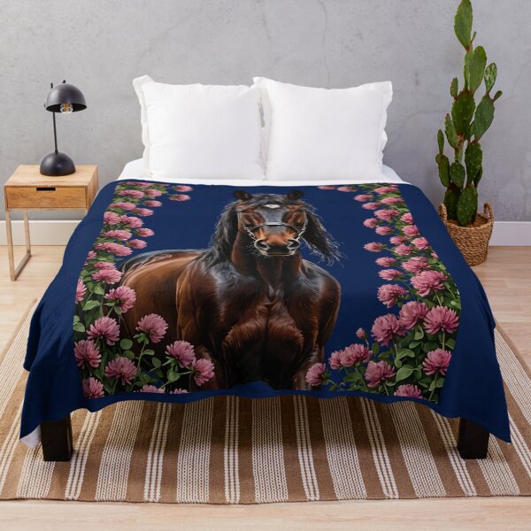 Item preview, A Morgan Horse Surrounded By Red Clover Flowers designed and sold by taiche.