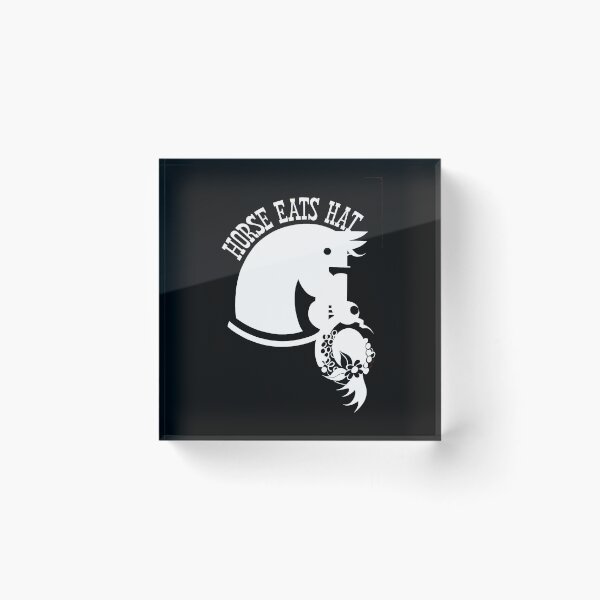 Item preview, Poster. Horse Eats Hat:White on black - Theatre Poster designed and sold by OwlWorks.