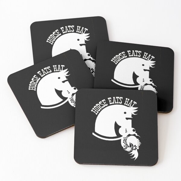 Item preview, Poster. Horse Eats Hat:White on black - Theatre Poster designed and sold by OwlWorks.