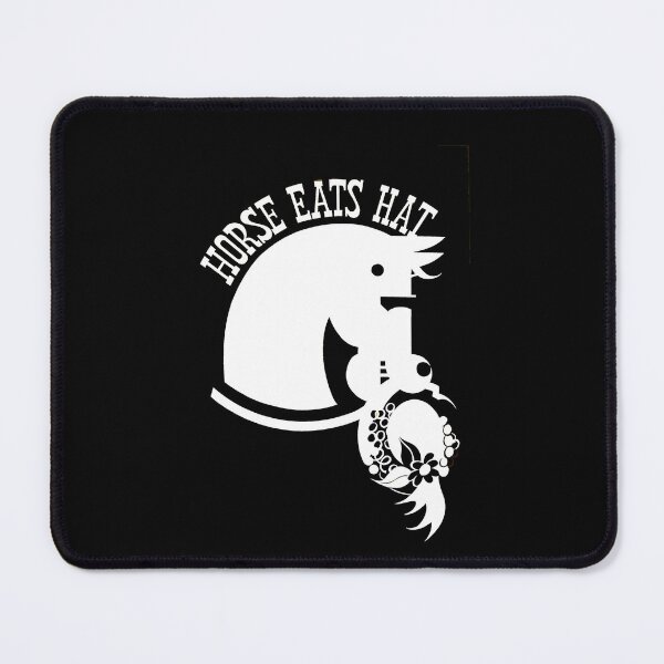 Item preview, Poster. Horse Eats Hat:White on black - Theatre Poster designed and sold by OwlWorks.