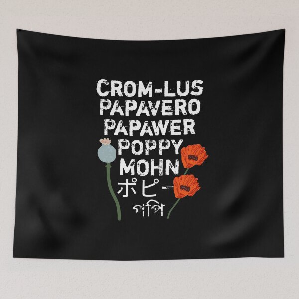 Item preview, The word poppy in all languages designed and sold by vibeno1.