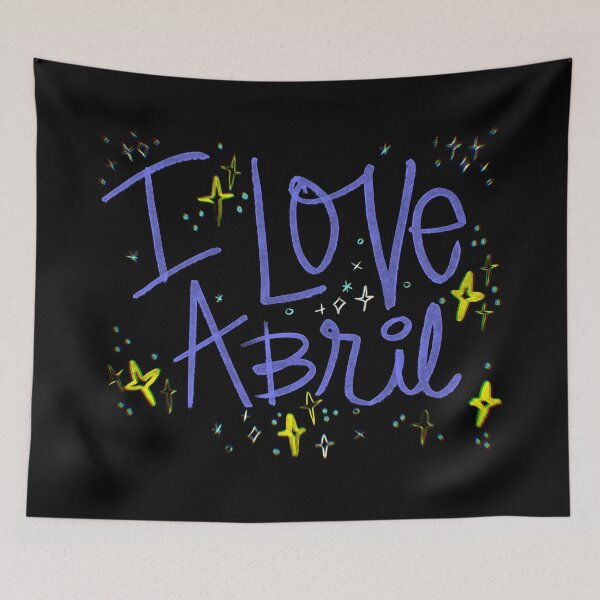 Item preview, I LOVE ABRIL NAME PURP designed and sold by GIVENGRACE.ART.