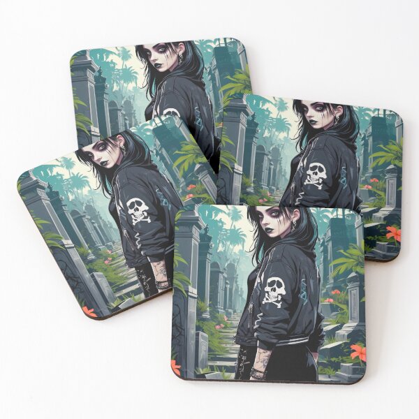 Item preview, Tropical Goth Girl and Graveyard Flowers designed and sold by MadnessEnvelope.