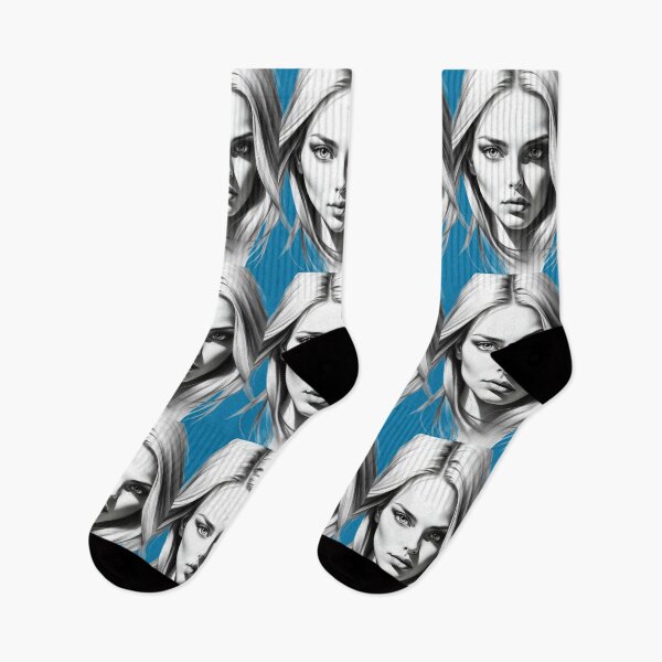 Item preview, Captivating Gaze A Study of Beauty in Stark Contrast designed and sold by ArtComixHaven.