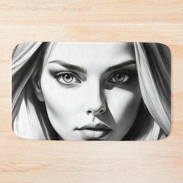 Item preview, Captivating Gaze A Study of Beauty in Stark Contrast designed and sold by ArtComixHaven.