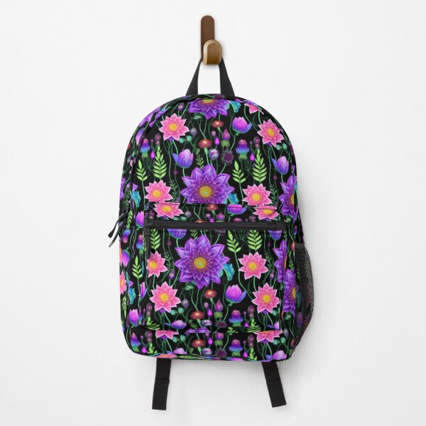 Item preview, Iridescent Blooms Glowing Flowers in Dark Night designed and sold by LamarrDreams13.