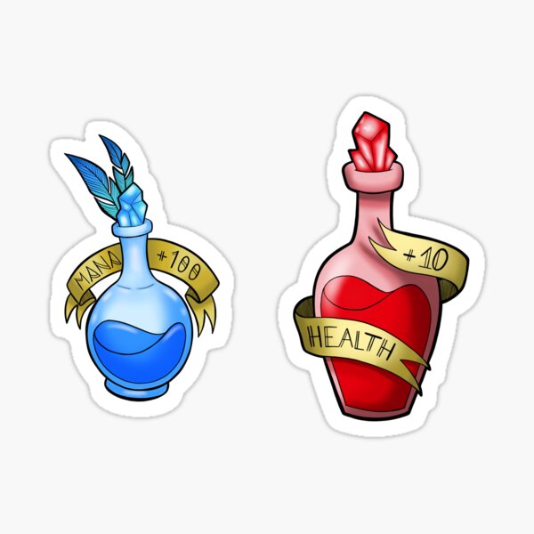 Health Potion sticker — Stubborn Toad