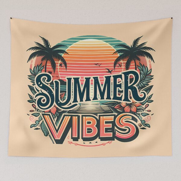 Item preview, Summer vibes, typography designed and sold by maxmaj.