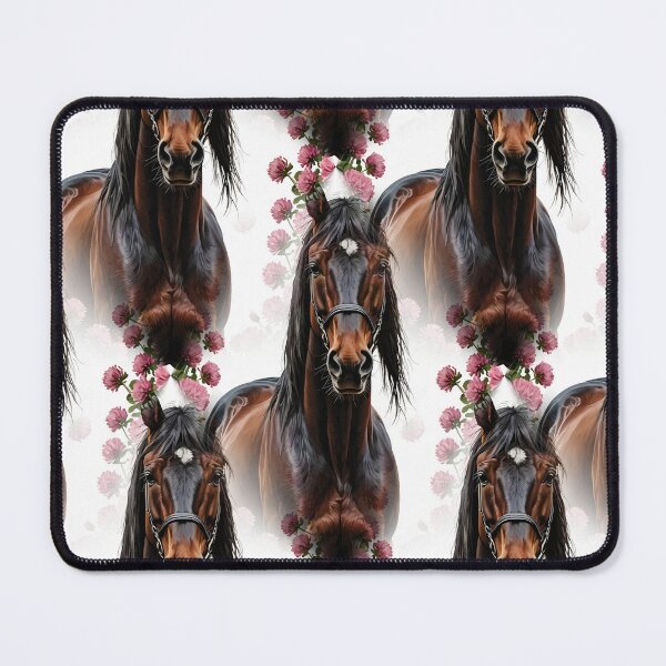 Item preview, A Morgan Horse Surrounded By Red Clover Flowers Pattern designed and sold by taiche.