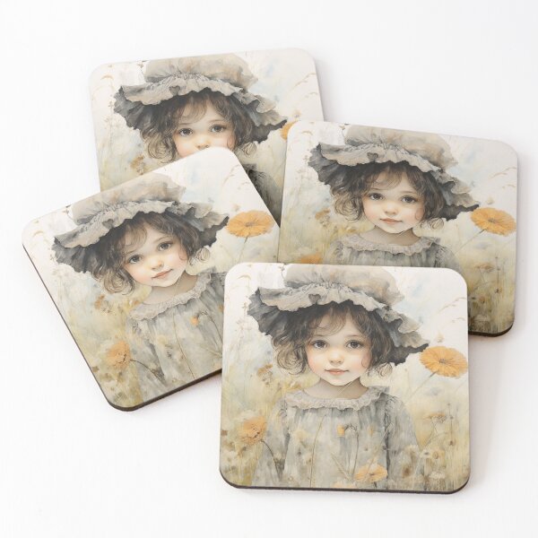 Item preview, Victorian Girl in Field of Flowers designed and sold by whitecat23.