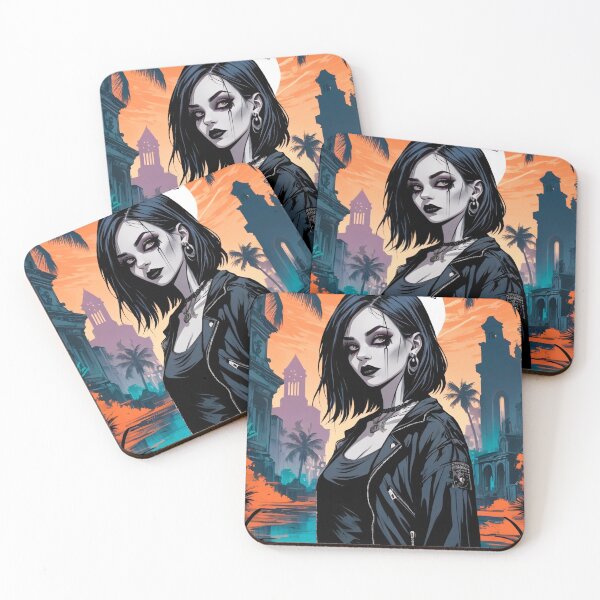 Item preview, Summer Goth Girl in Ancient Tropical Ruins designed and sold by MadnessEnvelope.