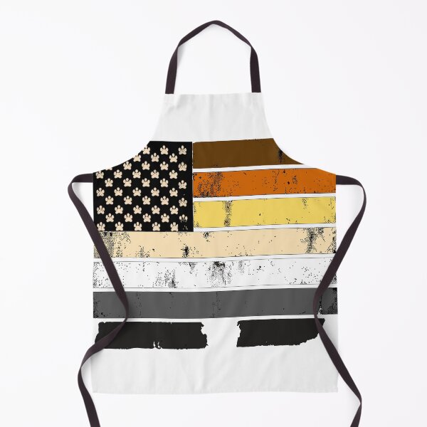 Item preview, Bear Pride Flag with Paw Prints - Distressed Grunge Style LGBTQ+ Pride Illustration designed and sold by WarFX Designs.