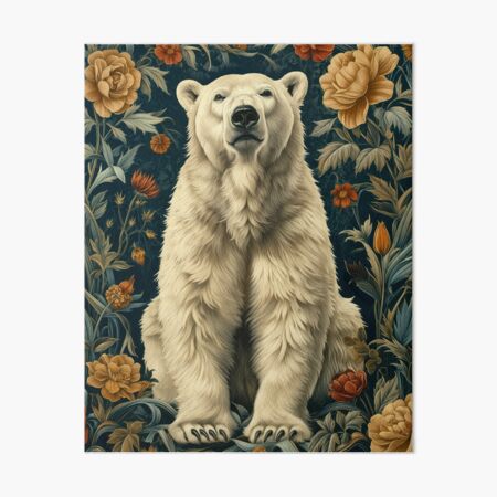 Item preview, Arts and Crafts Polar Bear designed and sold by ArtWildCreate.