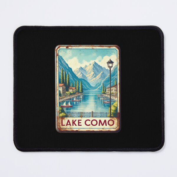 Item preview, Lake como retro tin sign designed and sold by Thedigital91.