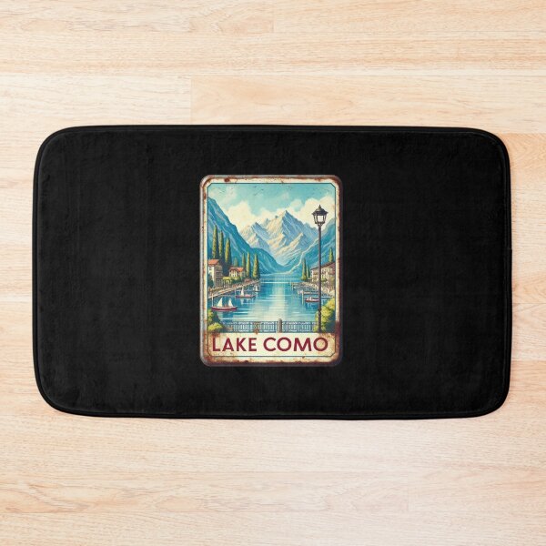 Item preview, Lake como retro tin sign designed and sold by Thedigital91.