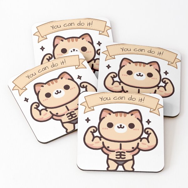 Item preview, You can do it! Muscular cat designed and sold by SekoOne.