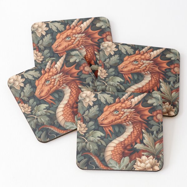 Item preview, Arts and Crafts Red Dragon designed and sold by ArtWildCreate.