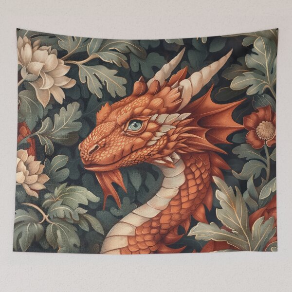 Item preview, Arts and Crafts Red Dragon designed and sold by ArtWildCreate.