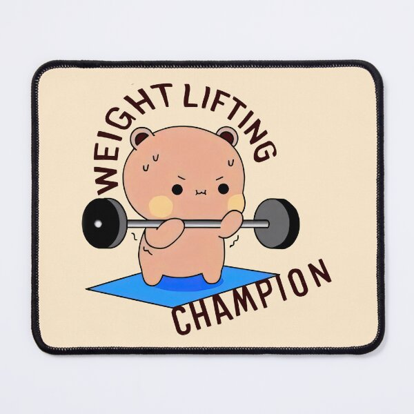 Item preview, Adorable Weightlifting Champion Bear designed and sold by FEBRICAST.