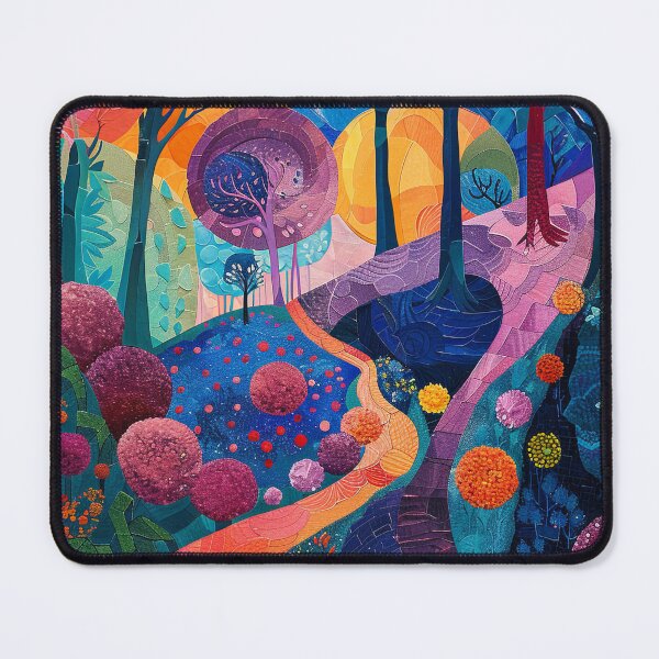 Item preview, Colorful Folk Art Fantasy Forest designed and sold by OccultDreams.