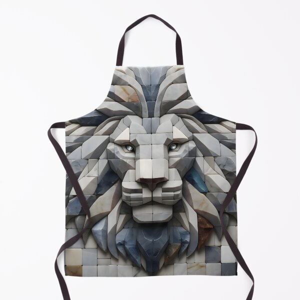 Item preview, Lion's Majesty: Diamond-Eyed Stone Art designed and sold by AI-Only Creations.