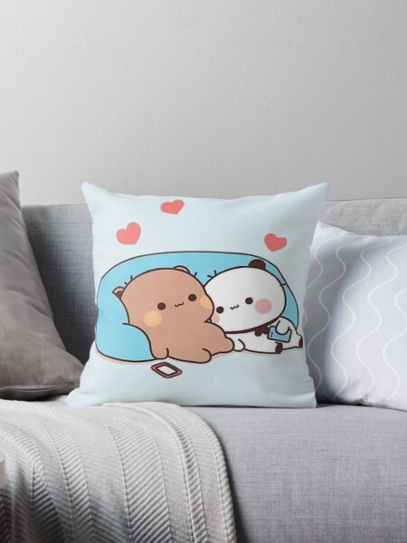 Vista previa del artículo con la obra «Oso Panda y Brownie Amor verdadero Feliz cumpleaños BUBU DUDU Pareja Goma melocotón Azúcar San Valentín Navidad», diseñado y vendido por ColorBloomArts.