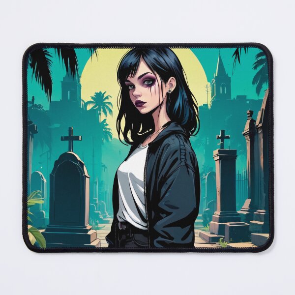 Item preview, Alt Girl Cursed Moon Night Retro Poster Style designed and sold by MadnessEnvelope.