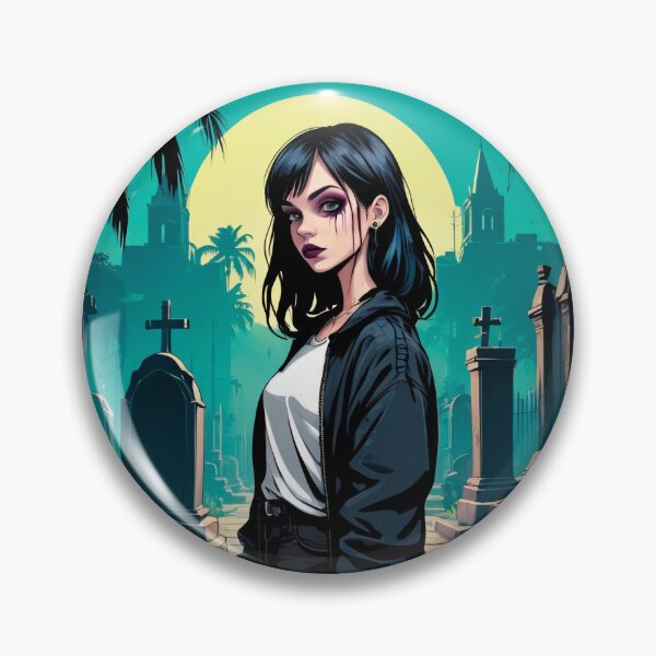 Item preview, Alt Girl Cursed Moon Night Retro Poster Style designed and sold by MadnessEnvelope.