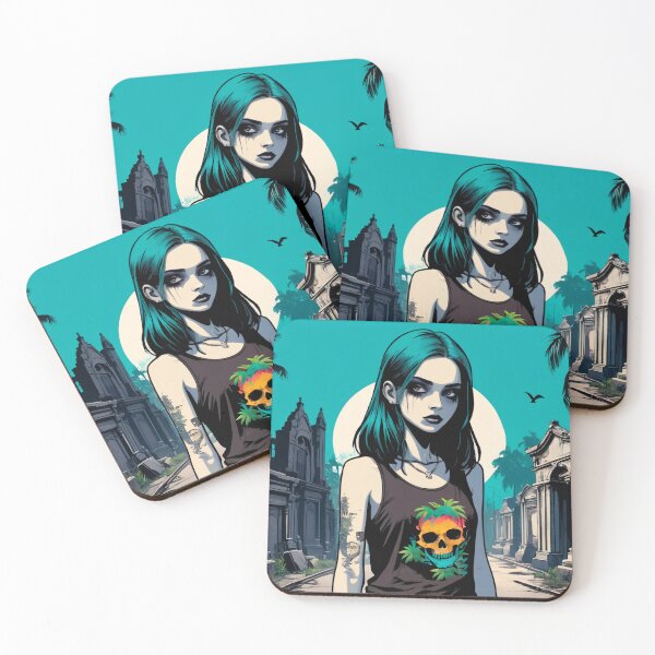 Item preview, Latin American Goth Girl Summer Night designed and sold by MadnessEnvelope.