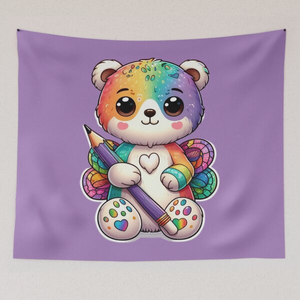 Item preview, Rainbow Beauty Teddy Bear Cute Style designed and sold by KTGim.
