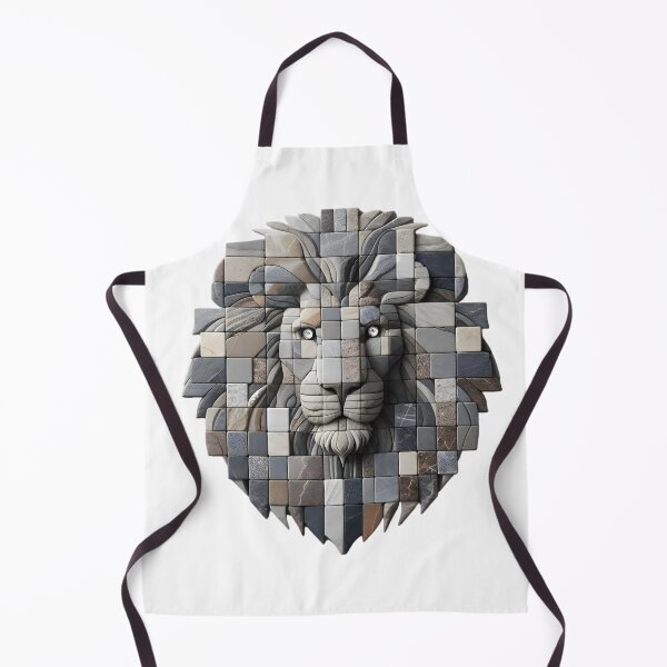 Item preview, Regal Lion: Diamond-Eyed Stone Art designed and sold by AI-Only Creations.
