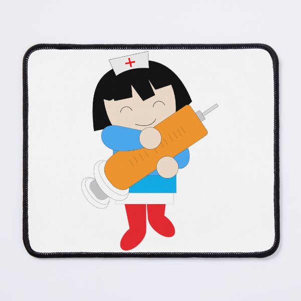 Item preview, Drawing of a nurse doll holding a syringe designed and sold by wonghong.