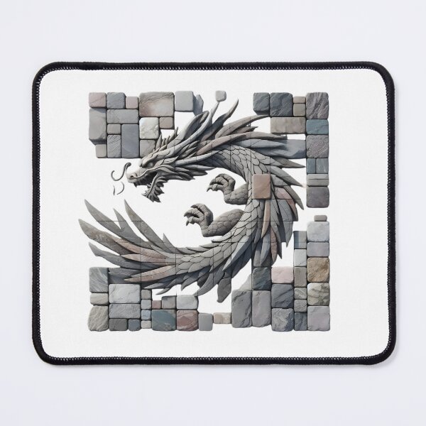 Item preview, Dragon's Flight: Minimalist Stone Art designed and sold by AI-Only Creations.