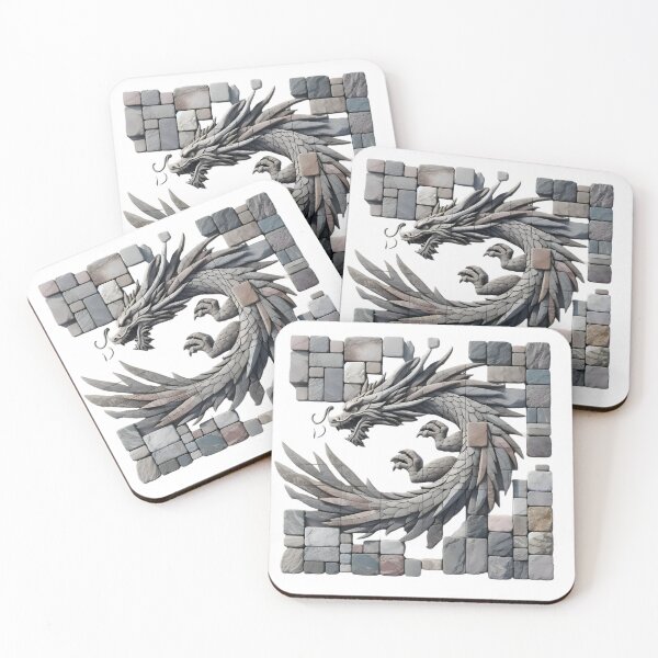 Item preview, Dragon's Flight: Minimalist Stone Art designed and sold by AI-Only Creations.
