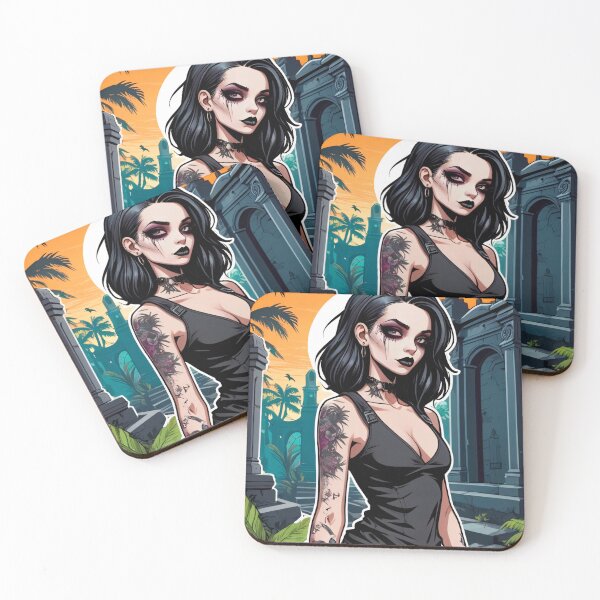 Item preview, Latin American Goth Girl Black Outfit Alt Style designed and sold by MadnessEnvelope.