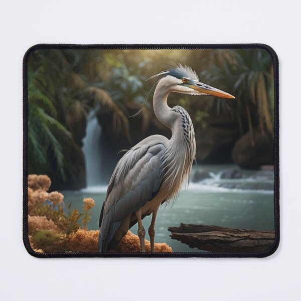 Item preview, Majestic Heron by the Waterfall - LaLi Designs designed and sold by LaLi-Designs.