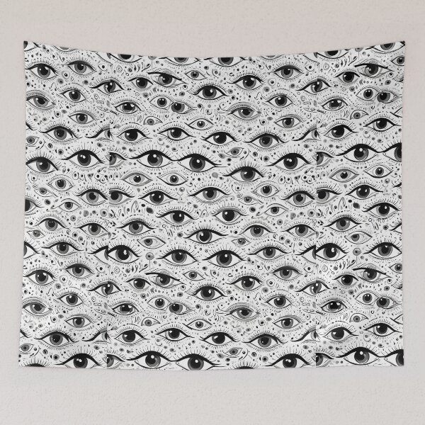 Item preview, Abstract eye shapes pattern designed and sold by nilver.