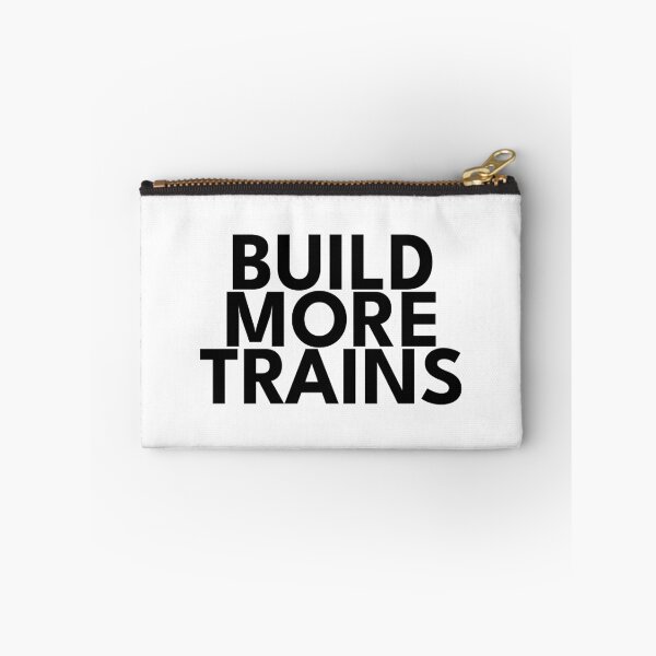 Item preview, Build More Trains! (black on white) designed and sold by lepidotos.