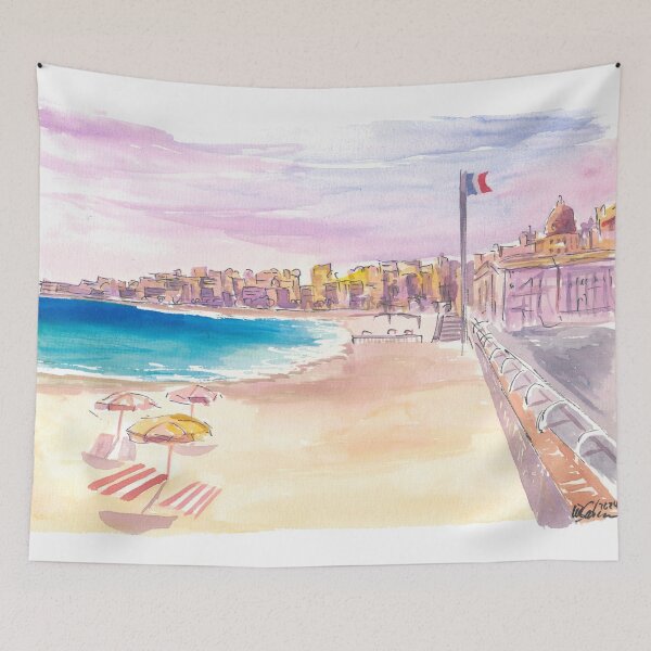 Item preview, Nice Promenade des Anglais with French Riviera Beach designed and sold by artshop77.