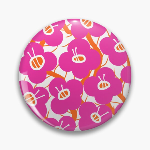 Artikelvorschau, Moderner Maxi-Blumengarten im skandinavischen Stil in Pink und Orange entworfen und verkauft von Deutschic.