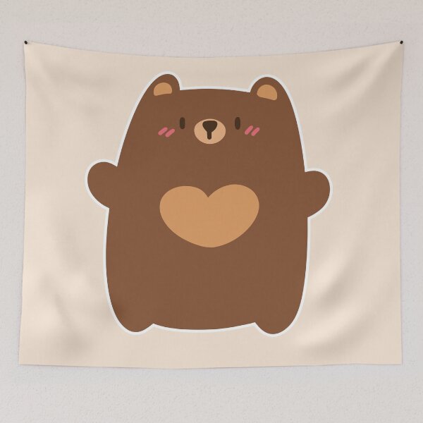 Item preview, Cute Kawaii Happy Bear - Minimalist Design. designed and sold by NumbleRay.