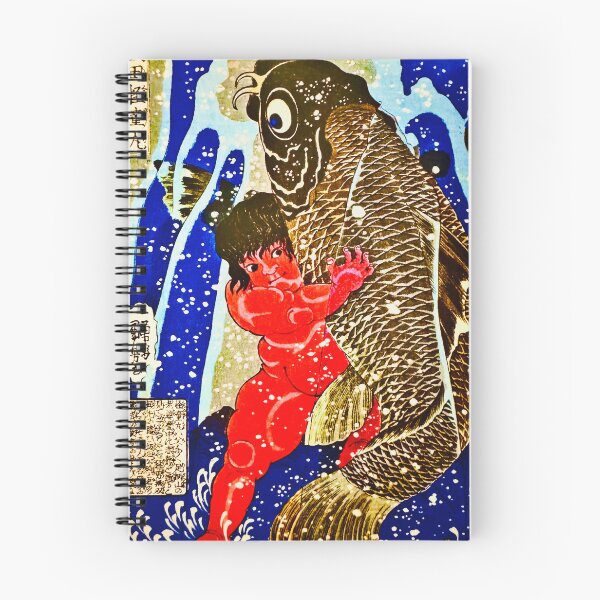 Item preview, Kintaro and Giant Carp Ukiyo designed and sold by Daruma786.