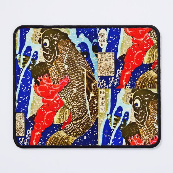 Item preview, Kintaro and Giant Carp Ukiyo designed and sold by Daruma786.