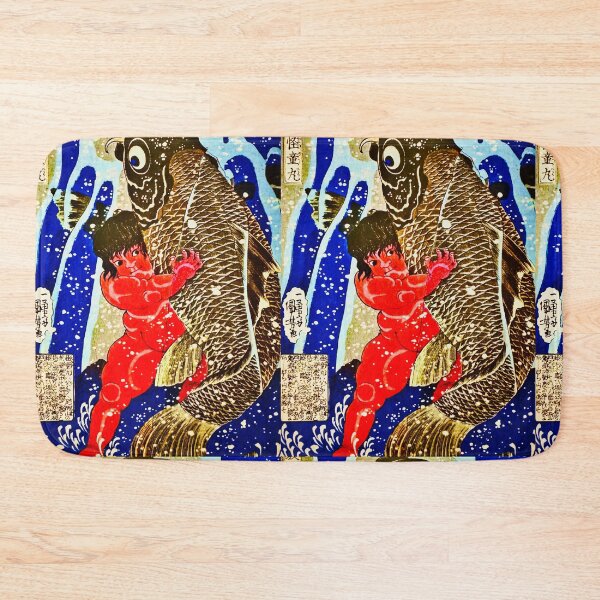 Item preview, Kintaro and Giant Carp Ukiyo designed and sold by Daruma786.