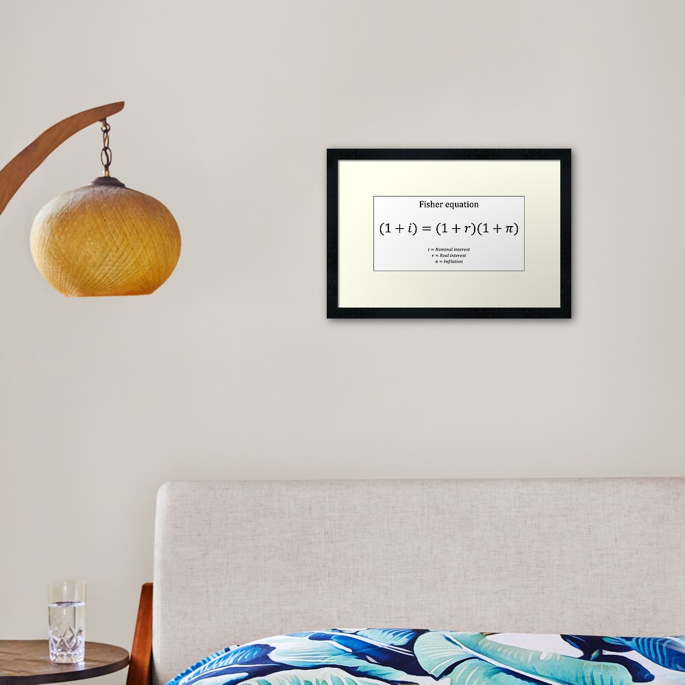 "Fisher Equation With Description" Framed Art Print By Moneyneedly ...