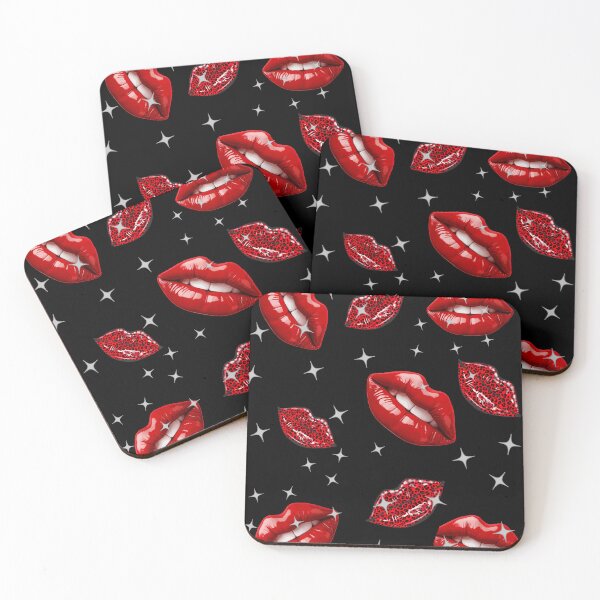 Item preview, Cute striking lovable red lips with white teeth  designed and sold by YourTrendyTees.
