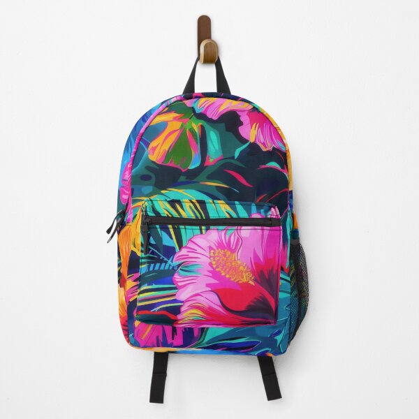 Item preview, Vibrant Neon Tropical Flowers Against Dark Foliage designed and sold by brandway.