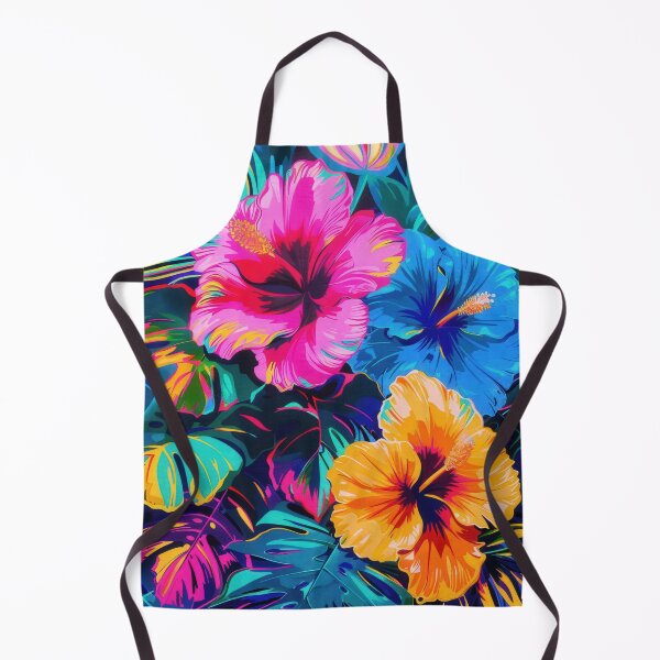 Item preview, Vibrant Neon Tropical Flowers Against Dark Foliage designed and sold by brandway.