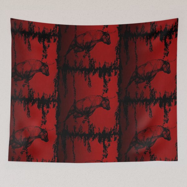 Item preview, RED SHREDDED  BULL  designed and sold by johnnyssandart.